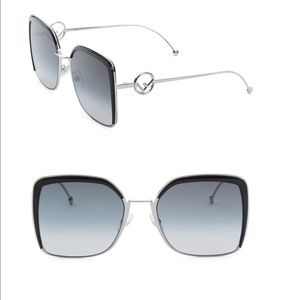 FENDI 58mm Square Sunglasses